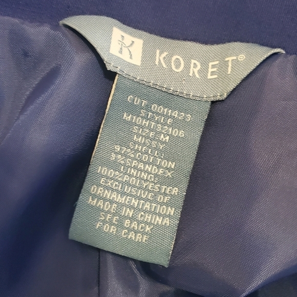 Koret Blue With White Stitching Lightweight Blazer Size Medium, Preppy - Picture 8 of 10